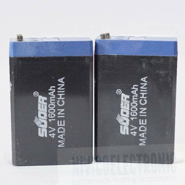 Baterai aki kering 4v 1600 mah SUOER