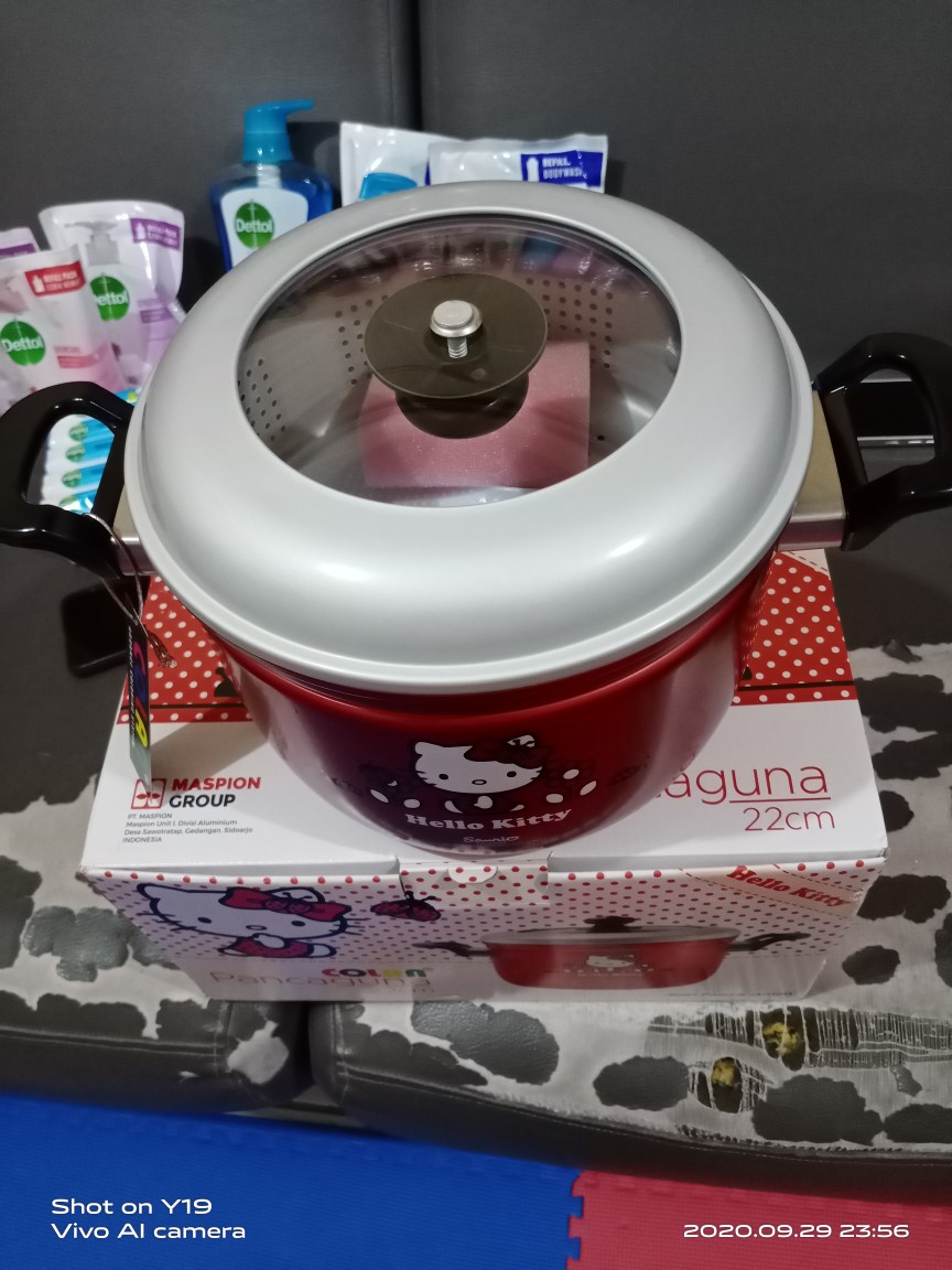 Panci Steamer Rice Maspion Uk.22 / Pancaguna / Panci Kukusan Motiv Hello Kitty