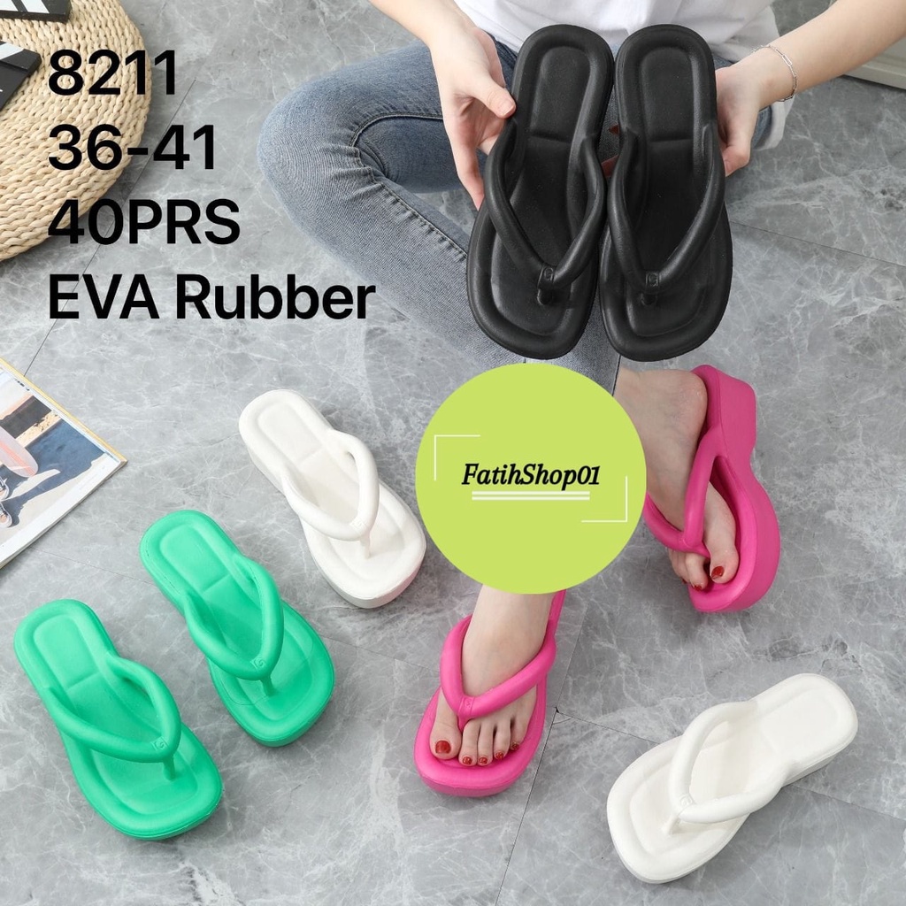 Sandal jepit wanita eva rubber 8211(36-40)sandal jepit wanita terbaru
