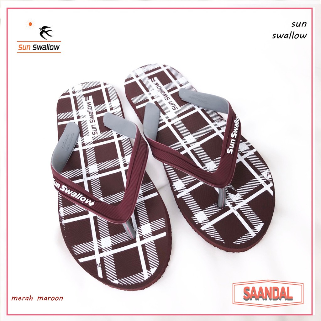 Sandal Jepit Pria Sun Swallow London Karet Ukuran Besar (BISA SATUAN COD)