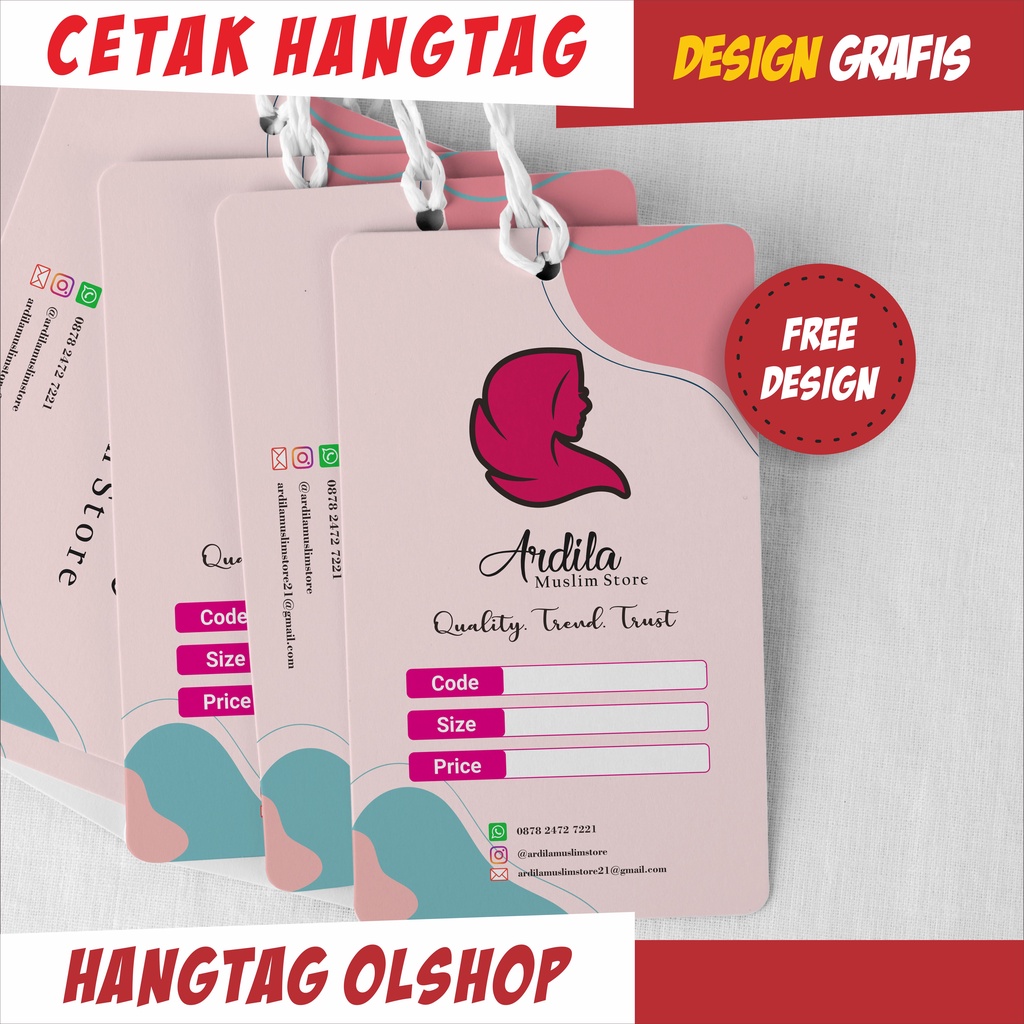 

HANGTAG (LABEL) CUSTOM Rp. 500/Pcs