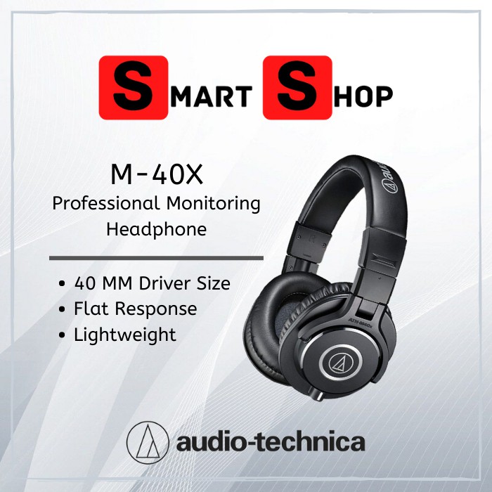 Over The Ear Headphones Wired Audio Technica ATH-M40x Professional