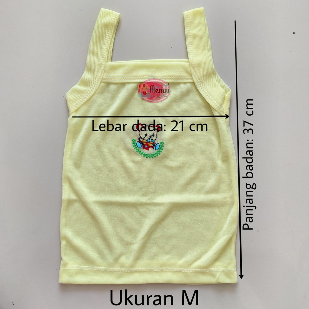 Singlet bayi BORDIR Kaos dalam bayi S / M / L / XL perlengkapan bayi lahir