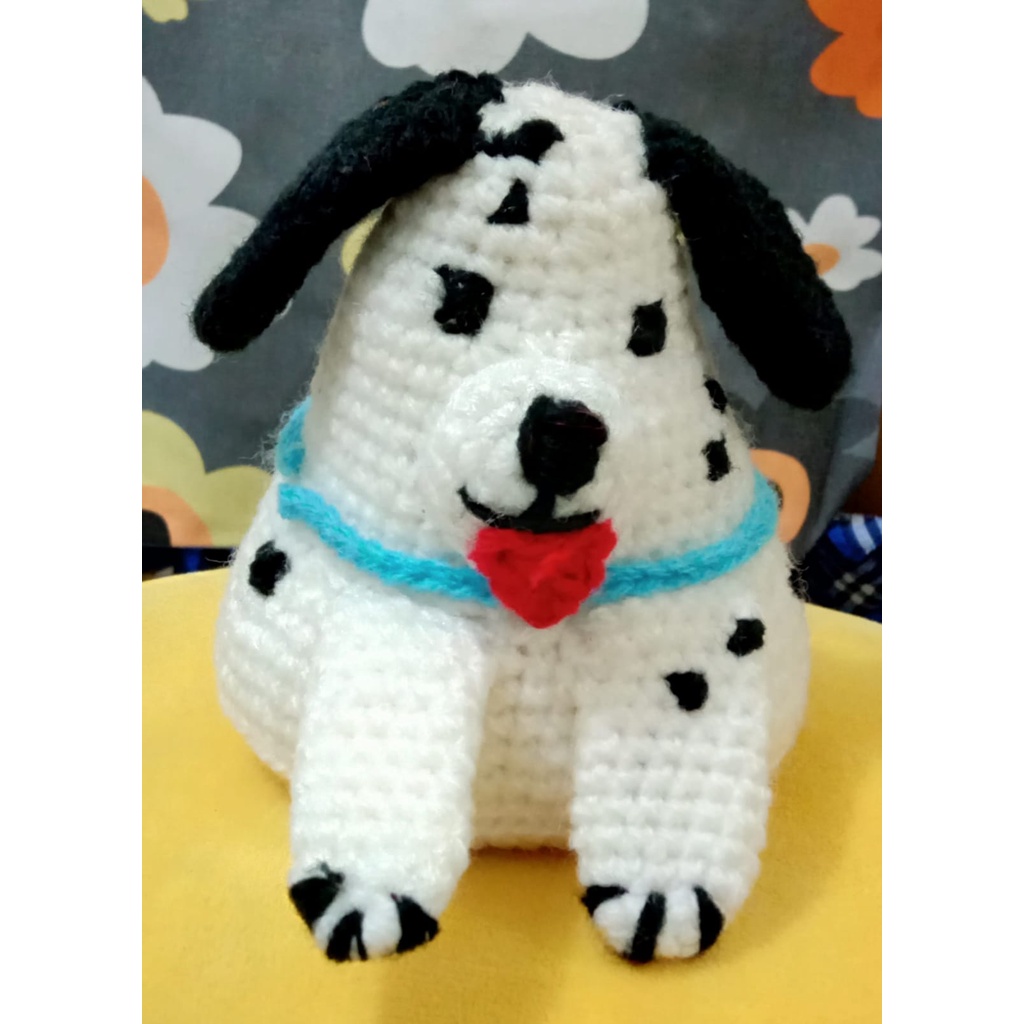 boneka anjing rajut