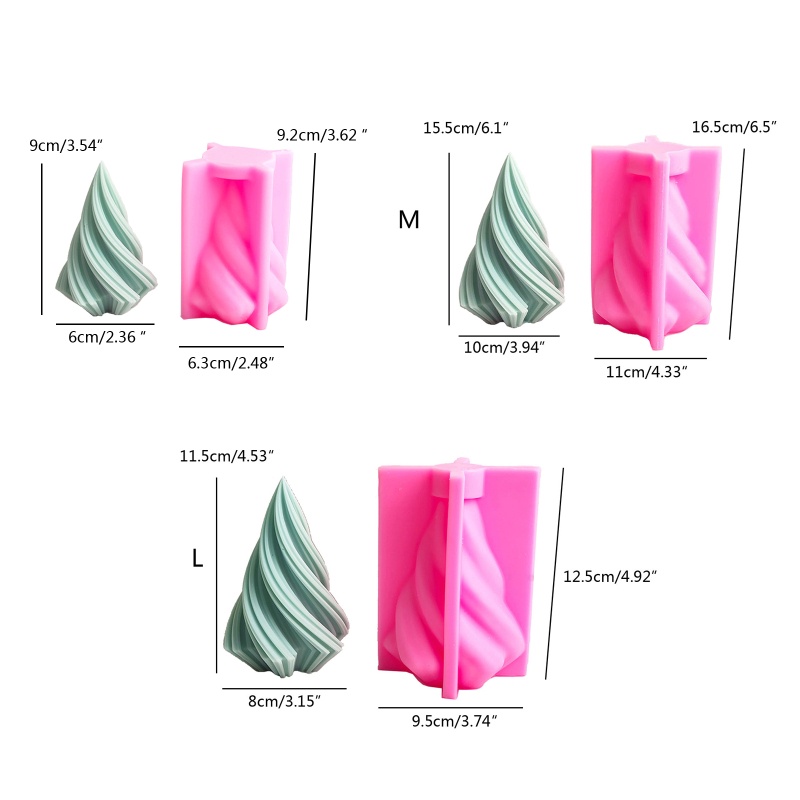 Cetakan Sabun Resin Bentuk Kerucut Besar Bahan Silikon Untuk Dekorasi Rumah