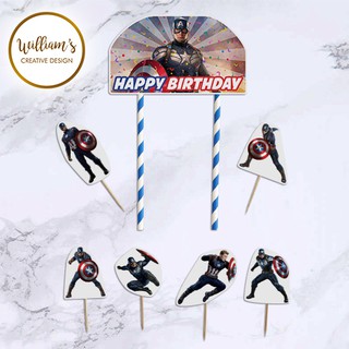  Hiasan  Kue  Cake Topper Birthday C1 Ultraman  Isi 7 Shopee 