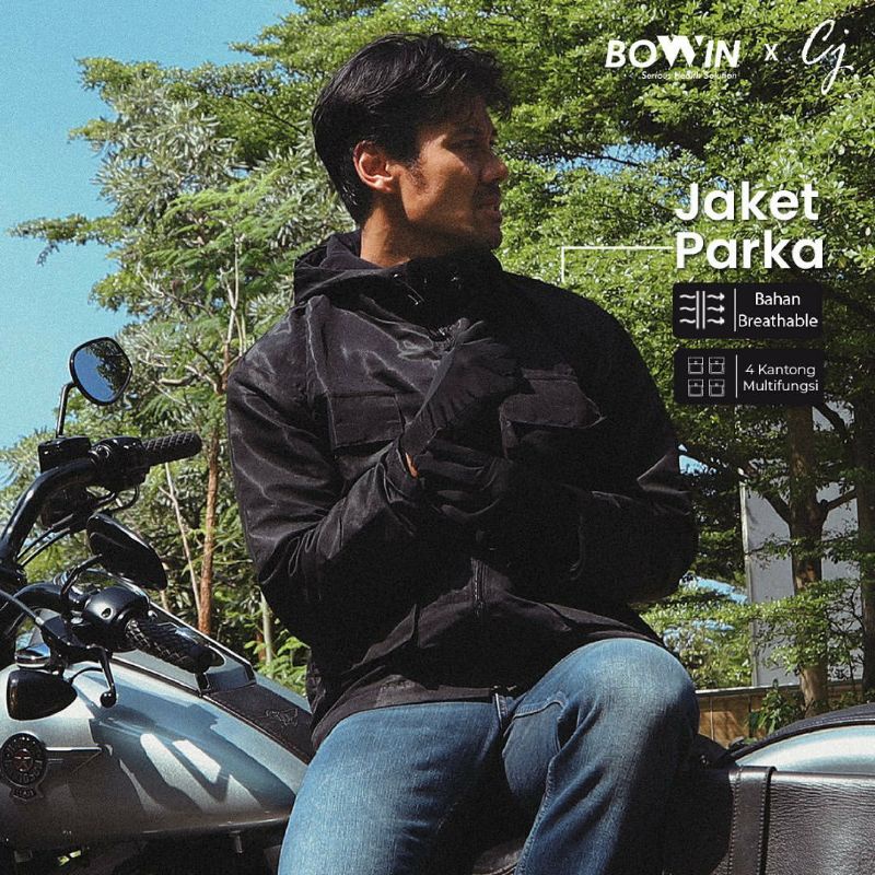 BOWIN Jaket Parka Anti UV Technology [Chicco Jerikho Series] Jaket Motor/Jaket Sepeda/UPF 50+