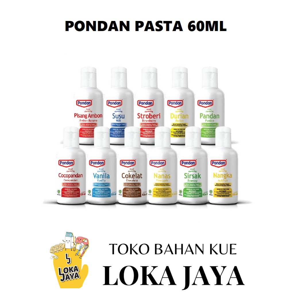 

PONDAN PASTA PEWARNA DAN PERISA MAKANAN 60 ML