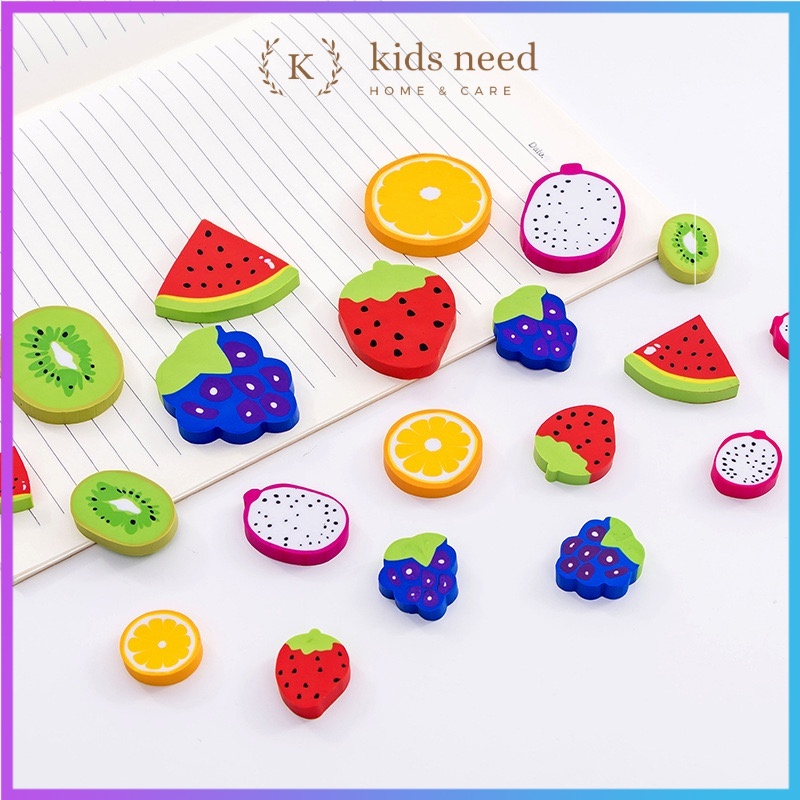 

(1 Pcs) penghapus mini / eraser Motif Buah Hewan Lucu Unik