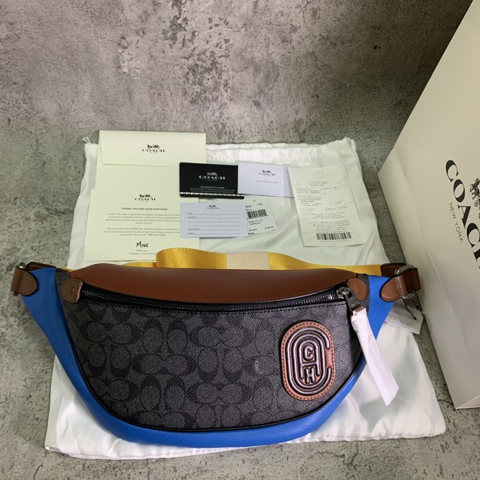 COACH WAISTBAG CH BLUE YELLOW - ORIGINAL 100%