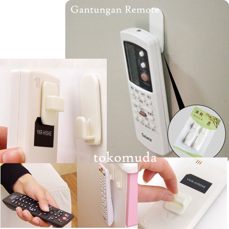 Tempat Gantungan Remote Tempel Hook Remote Holder Stop Kontak Holder Papan Colokan Fixator Strip Tempelan Stop Kontak