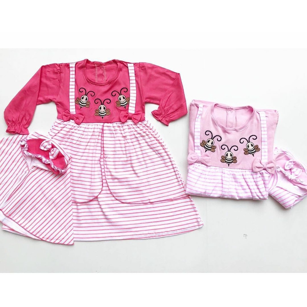 Gamis muslim 1-2tahun motif bunny lucu bestseller anak bayi cewek perempuan murah -LIT