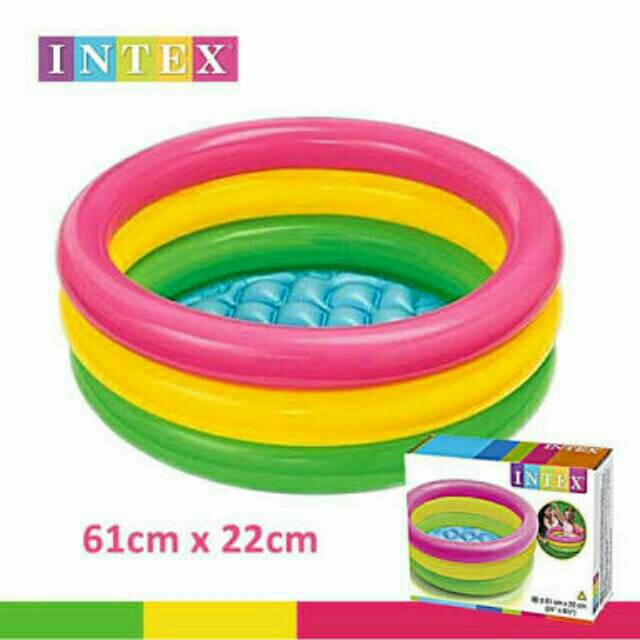 Intex Kolam renang/Kolam Mandi Bola/Kolam Portable Plastik 3 tingkat