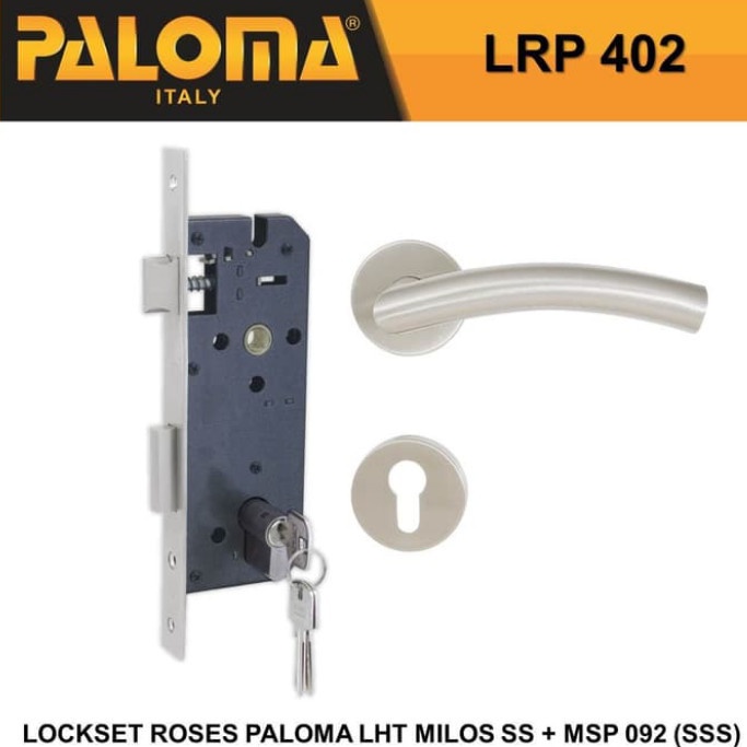 Paloma Kunci Pintu Set Handle Pintu Handle Set LockSet Roses Milos LRP 402