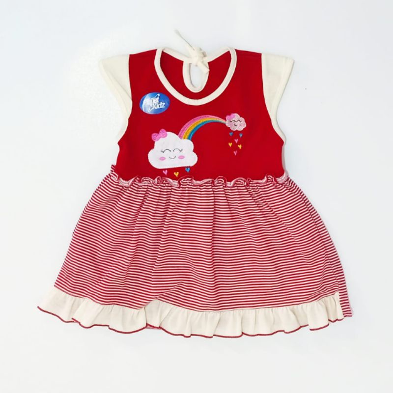 Baju Dress Anak Perempuan Awan Pelangi