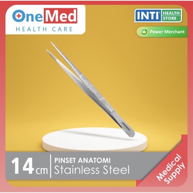 Onemed | Pinset Anatomis Stainless Steel 14 cm