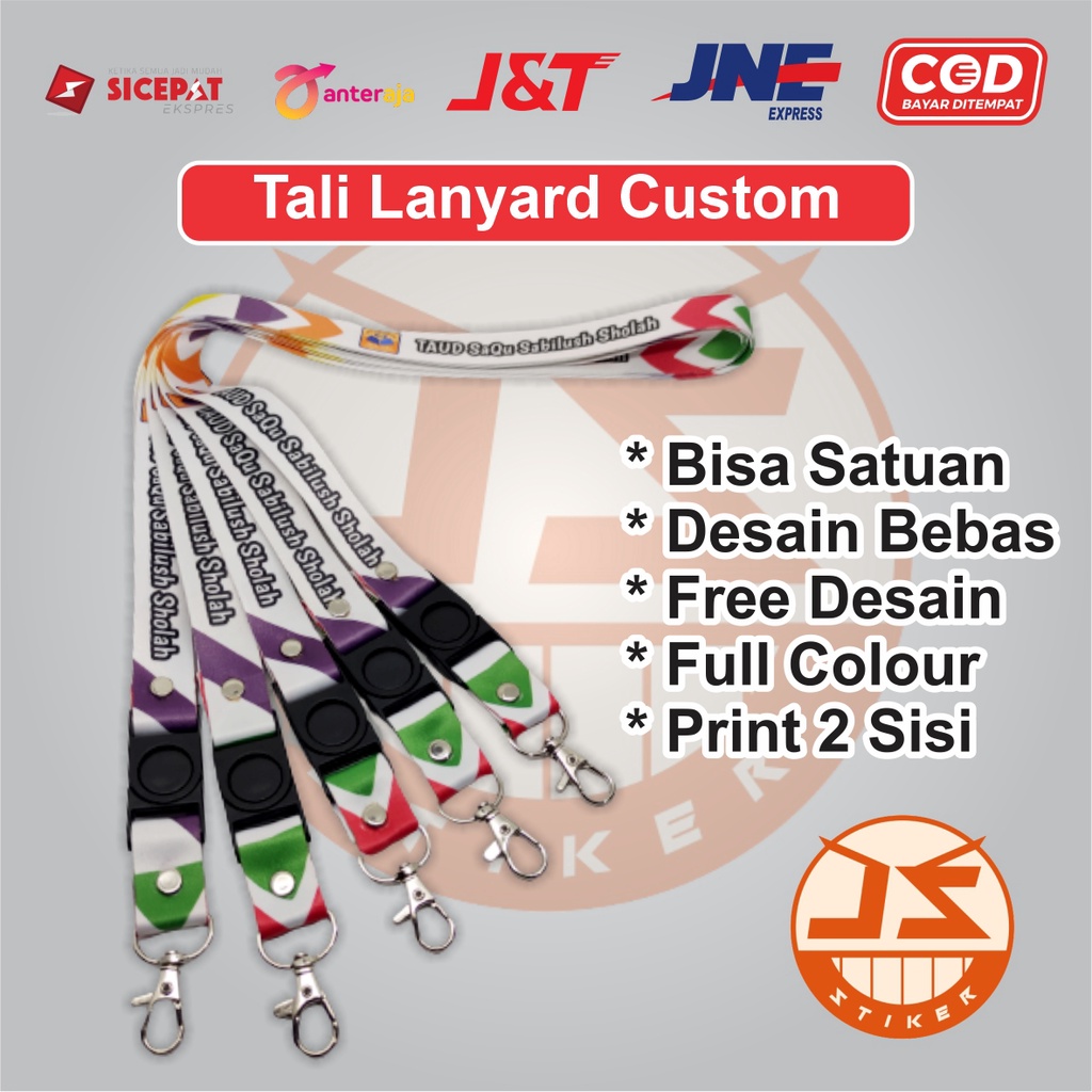 

[BISA SATUAN] Tali IDC custom / LANYARD custom / cetak 2 sisi bahan Tali Tissue Premium