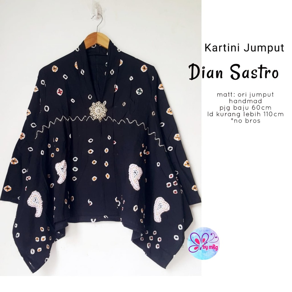 Blus Batik Kartini Jumput Dian Hitam