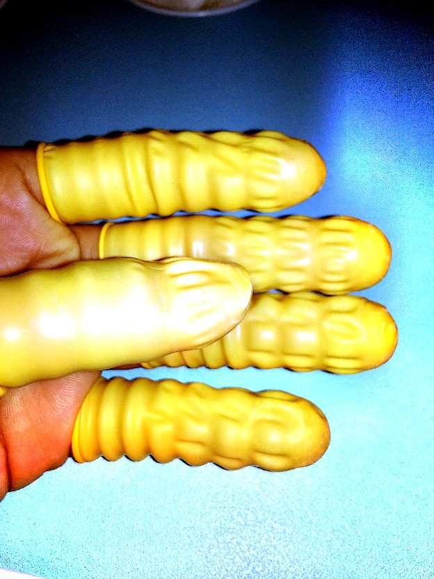 Finger Cots Yellow Low Powder / Antistatik Jari Kuning