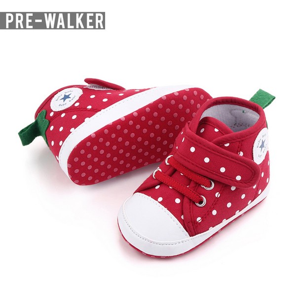 Sepatu Prewalker Bayi Unisex Polkadot Colourfull - Sepatu Bayi Anti Slip S1201