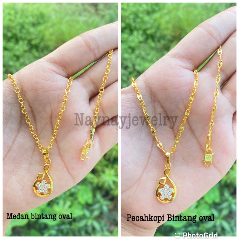 Kalung koin 45cm / warna 24k / logam yxy