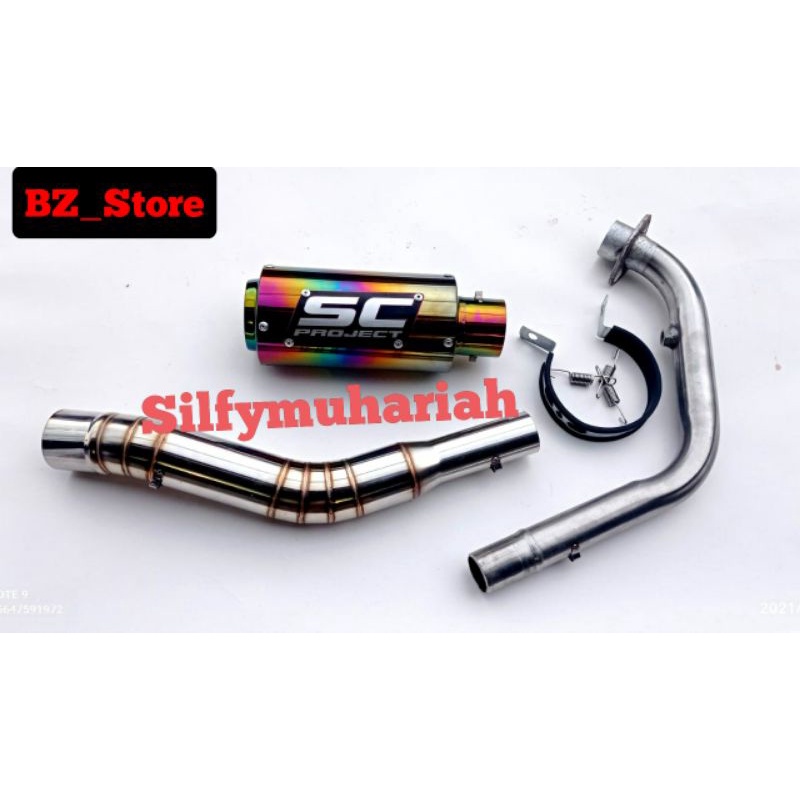Knalpot SC Project Rainbow pelangi Pnp Matic/sport 110-250Cc