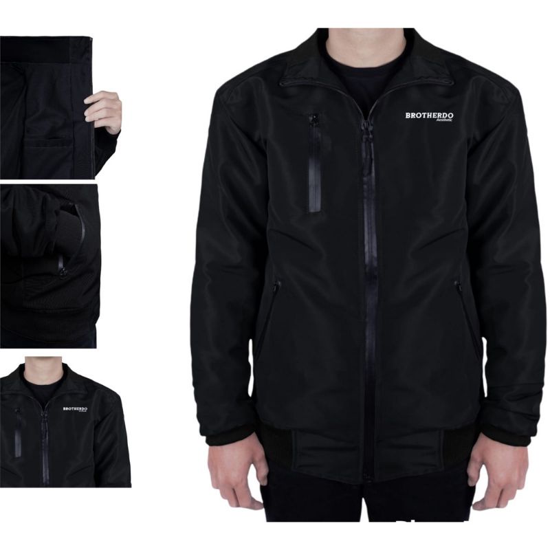 Jaket pria taslan waterproof windproof outdoor Brotherdo