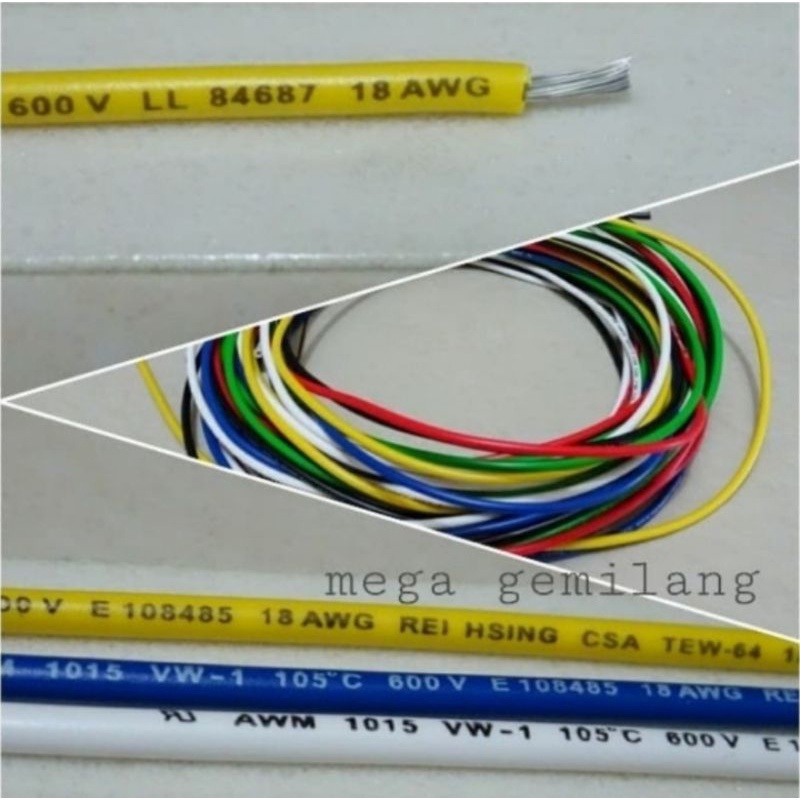 Kabel awg 18 1 ROL panjang 50 meter