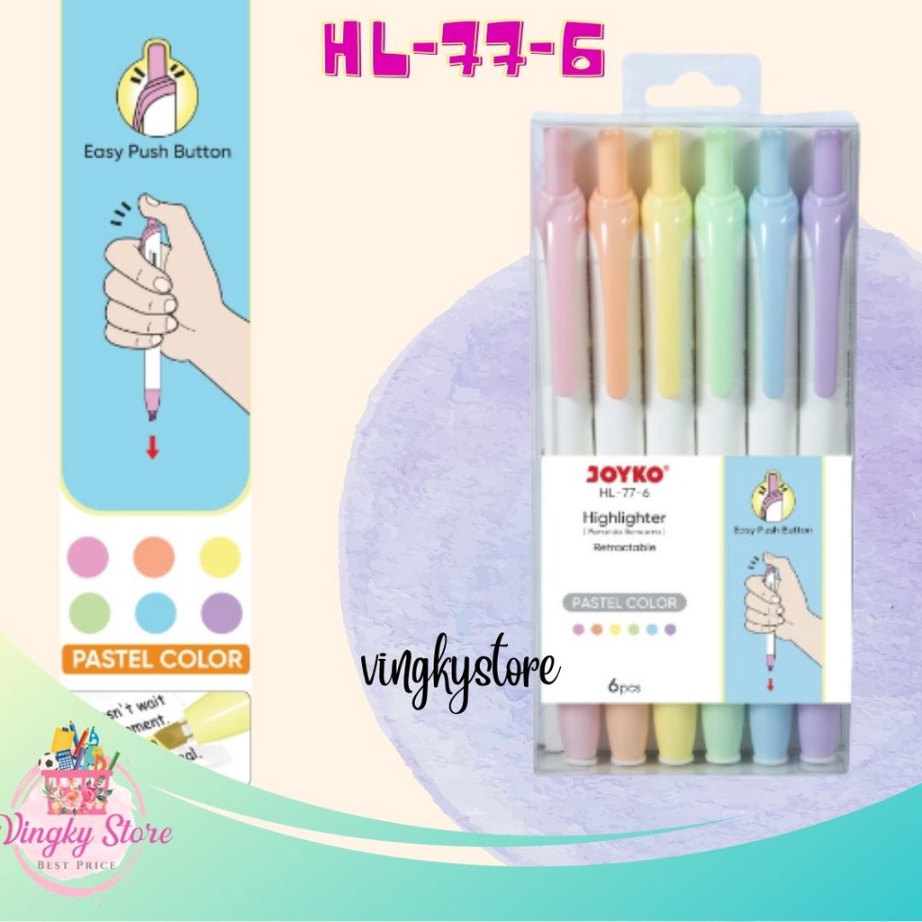 

Textliner / Highlighter Pastel Joyko HL-77-6