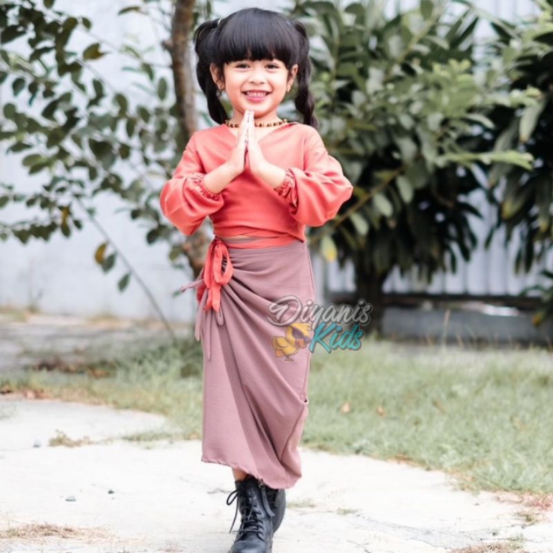 Rok serut crinkle couple ibu dan anak | Rok serut anak | Rok serut casual | Korean Skirt