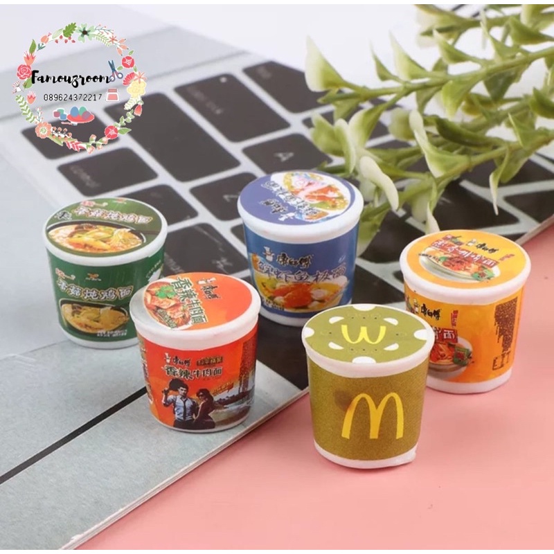 Miniatur Mie Instant - Miniatur Bucket Ayam Goreng - Miniatur Noddles - Miniatur Pop Mie - Aksesoris
