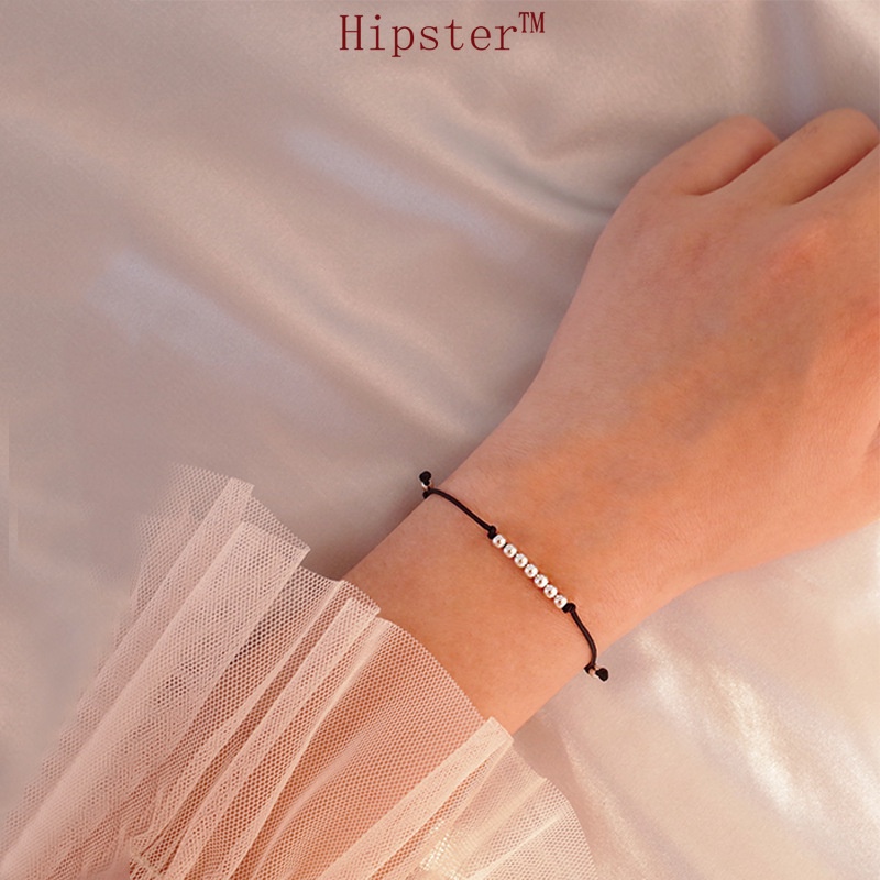 Hot Sale Braided Rope round Beads Simple and Short Creative Bracelet