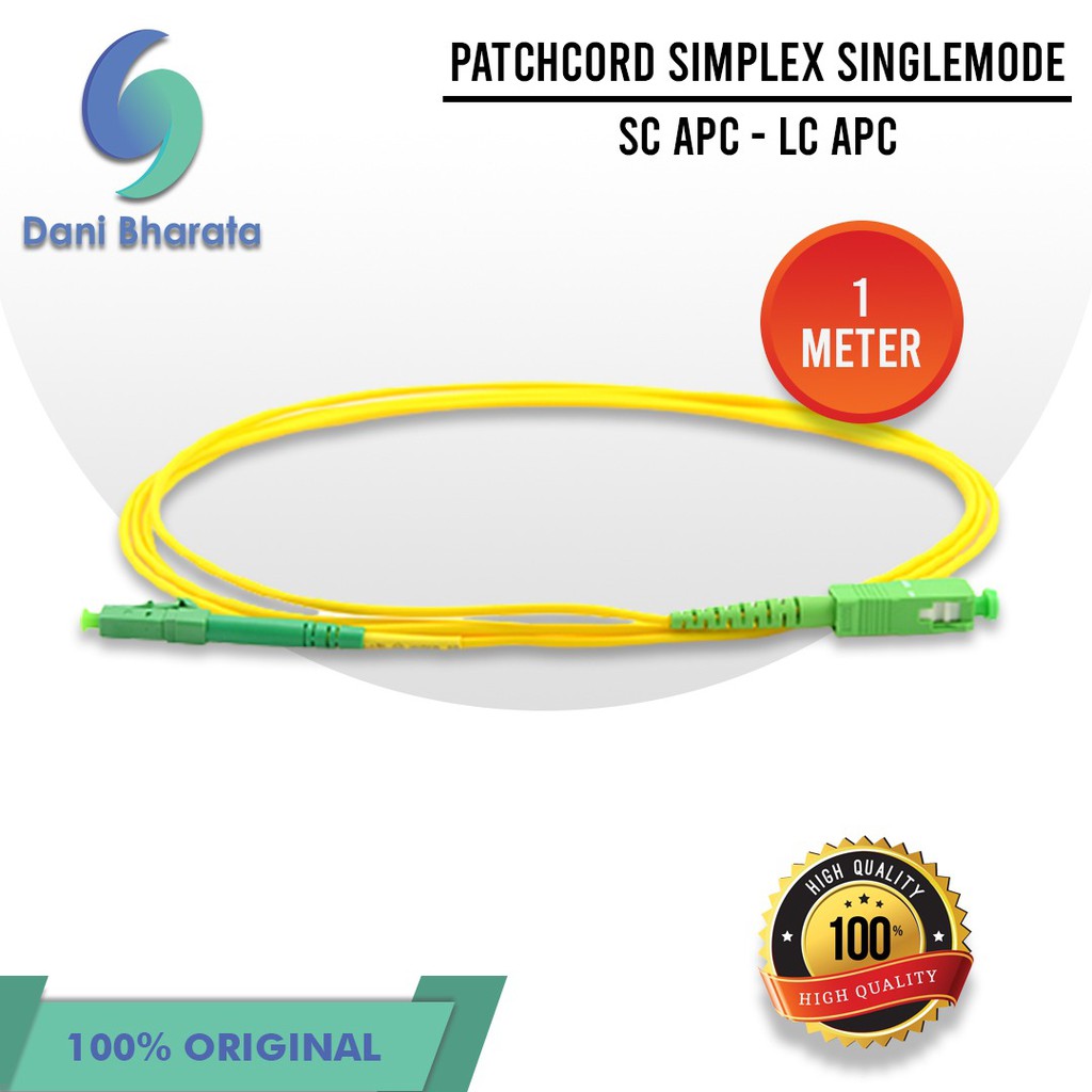 Kabel Patch Cord Patchcord SC-APC to lC-APC Simplex SM 1 Meter