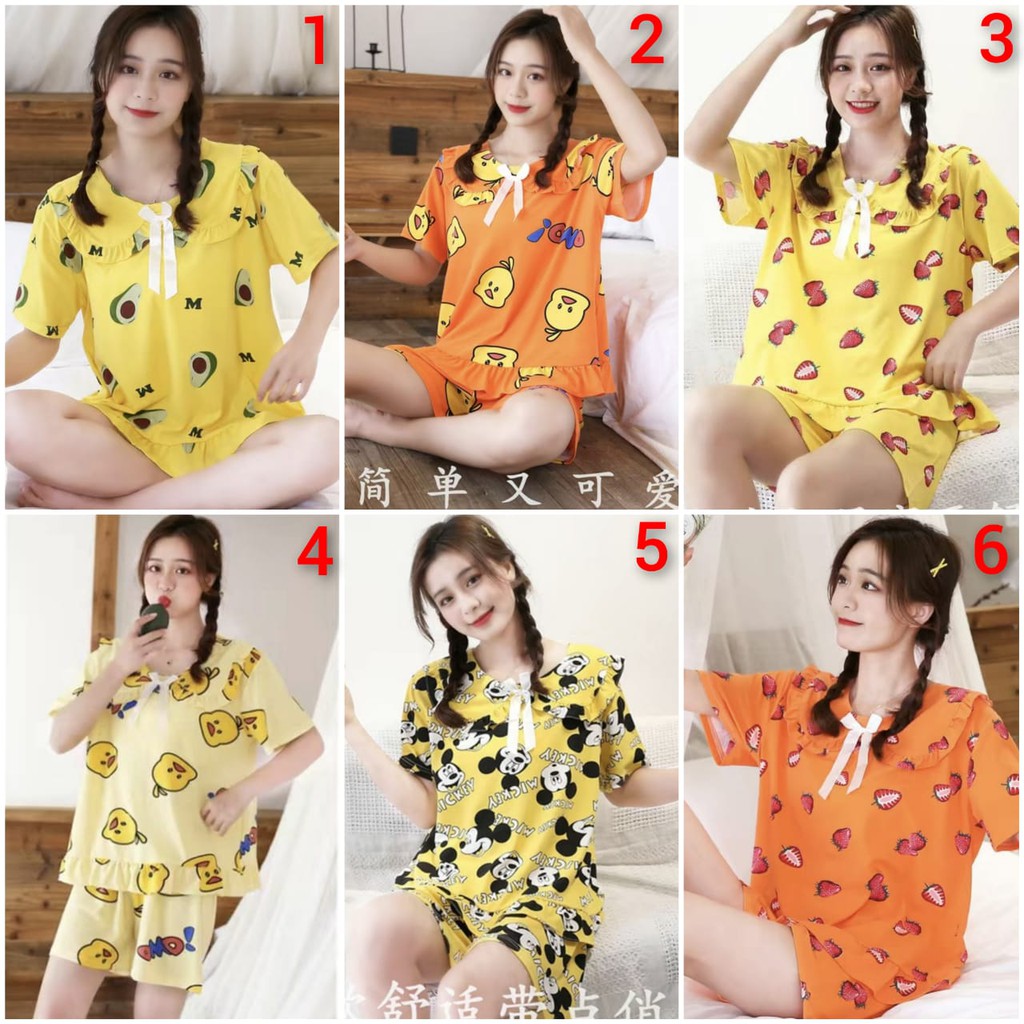 Baju tidur piyama hp bahan spandek import