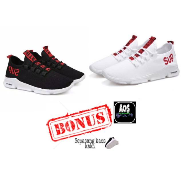 FreeBox Import Sepatu Pria cowok Olahraga Running shoes Fashion Santai Utk Sekolah Kuliah Kerja S030