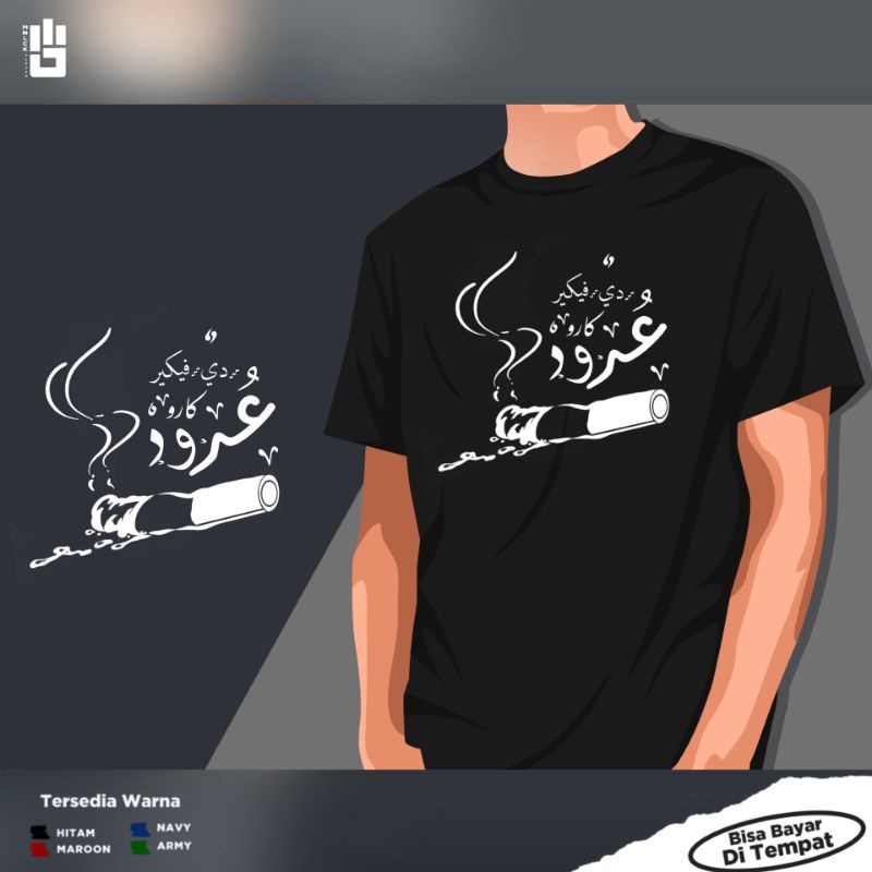 KAOS SANTRI SALAFI DIPIKIR KARO UDUD - BAJU DAKWAH DISTRO ISLAMI NU Nahdlotul Ulama KATA KEREN SIMPL