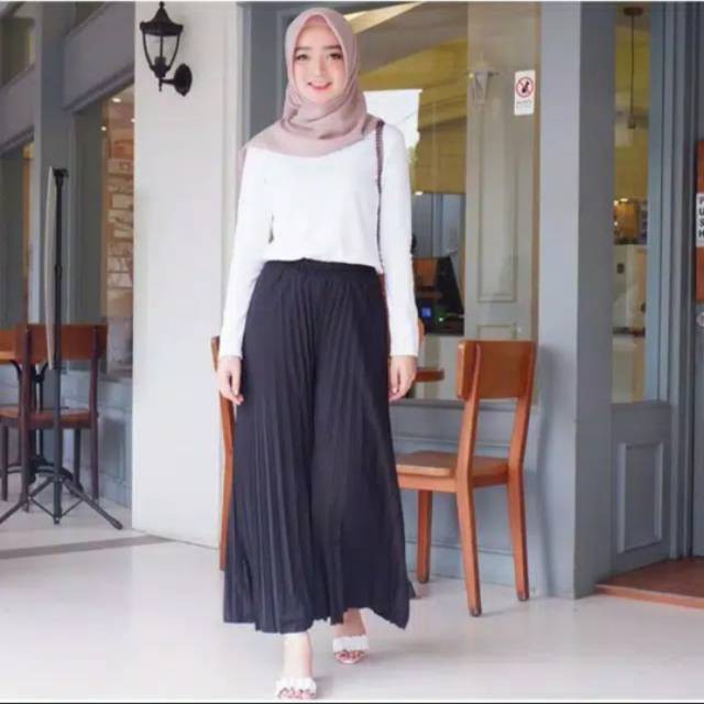 Kulot plisket jumbo wanita / celana kulot wanita