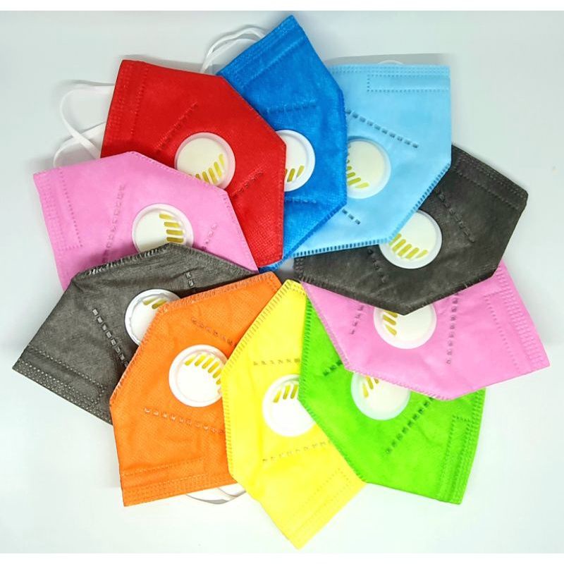 MASKER KN95 RESPIRATOR WARNA WARNI KEMASAN PER SATU STERIL