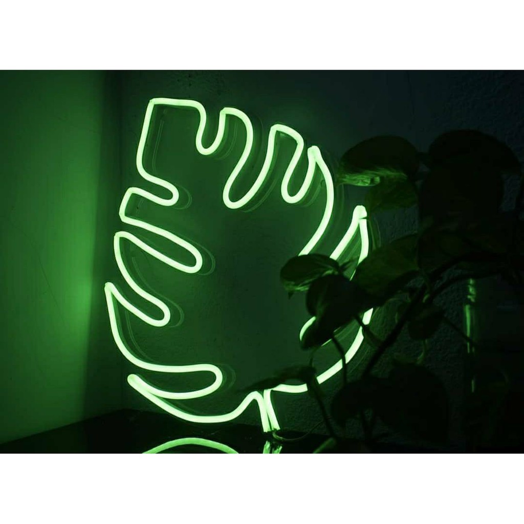 NEON LED BENTUK MONSTERA