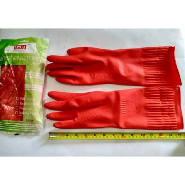 SARUNG TANGAN KARET LATEX FOR TEBAL SERBAGUNA SARUNG TANGAN CUCI PIRING RUBBER GLOVE  SAFE GLOVE