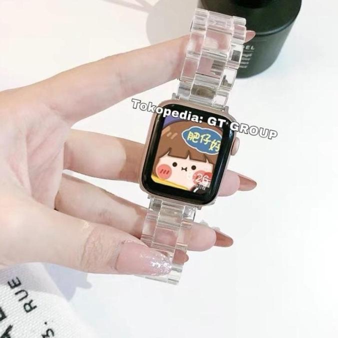 Cod Tali Jam 22Mm Rantai Strap Apple Watch 6 Se 5 38Mm 44Mm Iwatch Bening