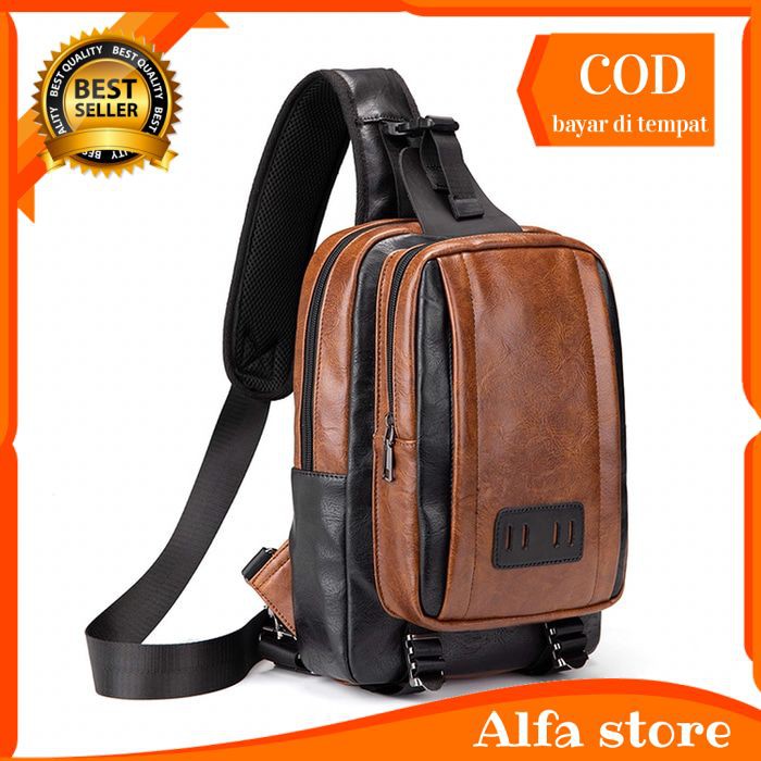 tas selempang slempang slingbag pria fashion pria tas bahu dada import kekinian terbaru sb142
