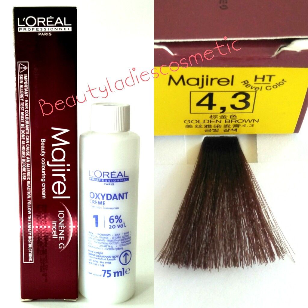 Jual Loreal Majirel Hair Color Golden Brown  (Cat 50ml + Oxydant  75ml) | Shopee Indonesia