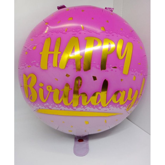 Balon foil bulat happy birthday (BARU)