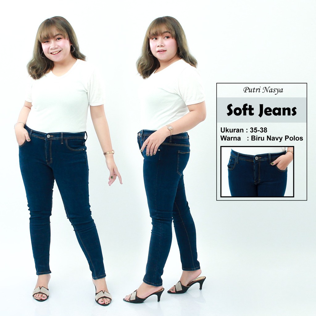 Plain black pekat long pants jeans celana panjang stretch ngaret karet bagus mantap melar murah gaya