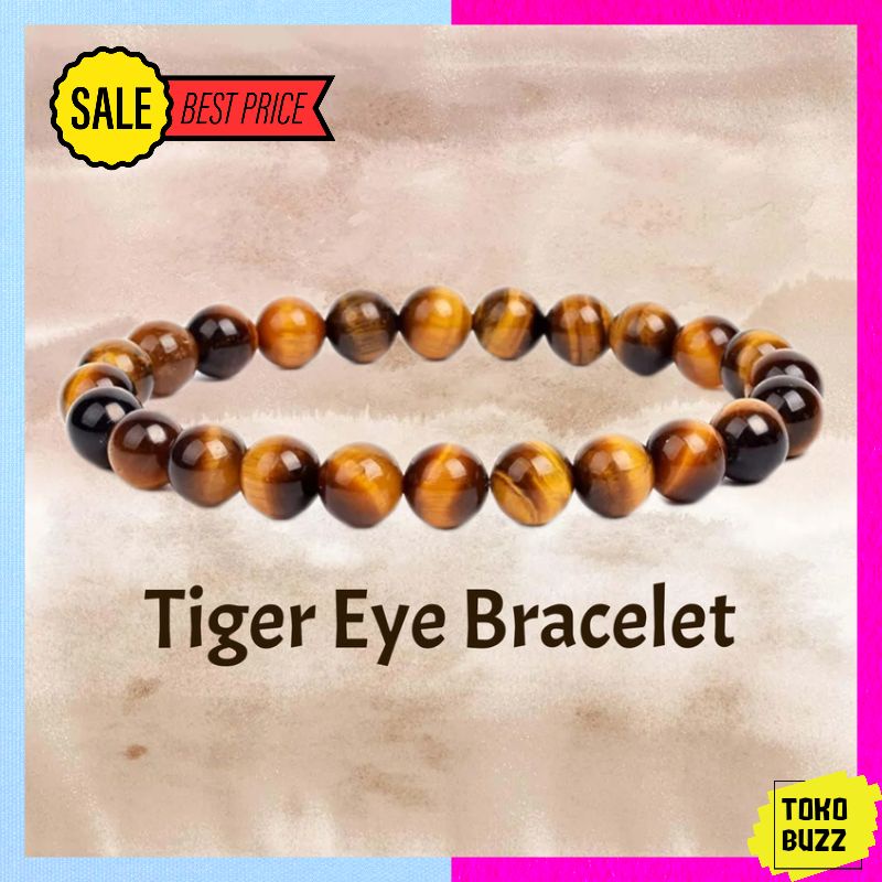 Gelang Natural Tiger Eye Chakra Reiki Energy Healing Yoga GEM-101