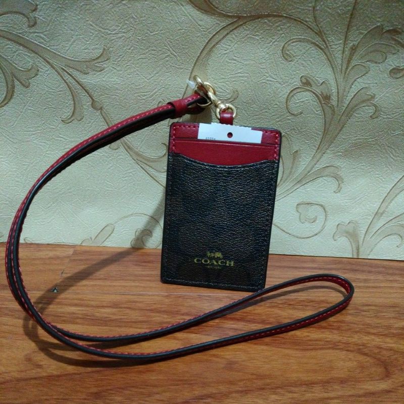 

Coach SIG PVC Lanyard Red