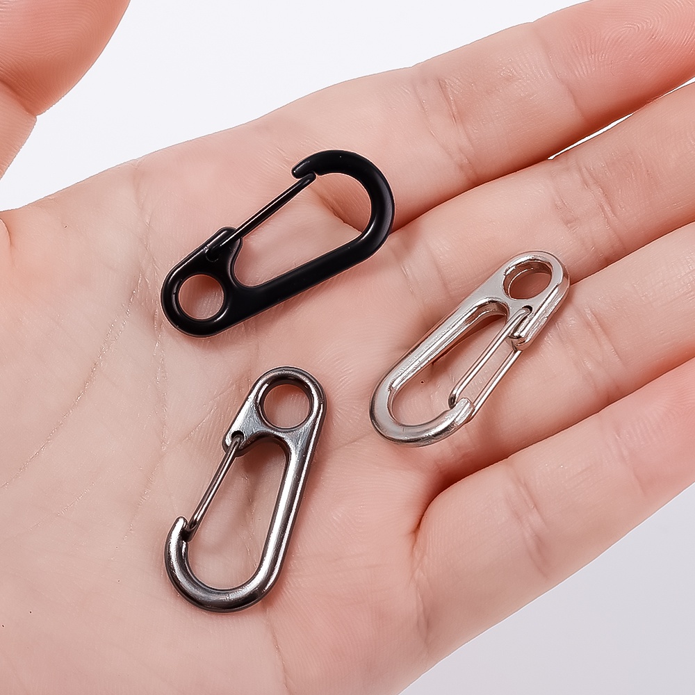 5pcs Klip Carabiner Mini D-Ring Bahan Alloy Untuk Camping / Hiking / Climbing / Outdoor