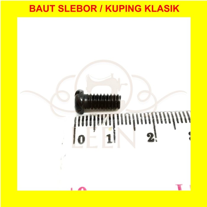 Baut Slebor / Kuping [116] Mesin Jahit Hitam Klasik Tradisional LEEN