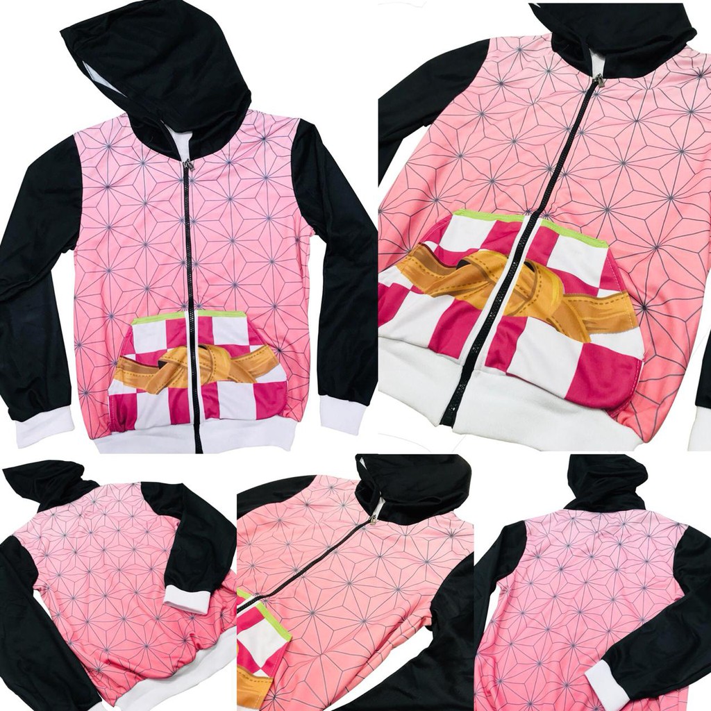 Jaket Cosplay Nezuko Kamado Fullprint Haori version Demon slayer